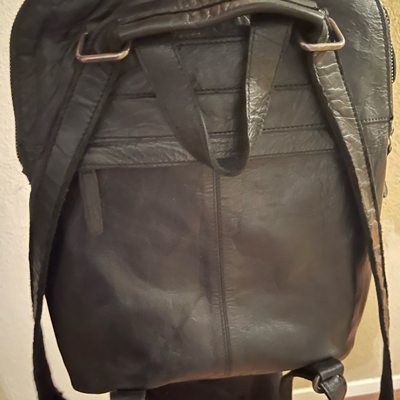 Wild West Los Angeles Black Leather Backpack - Picture 8 of 8